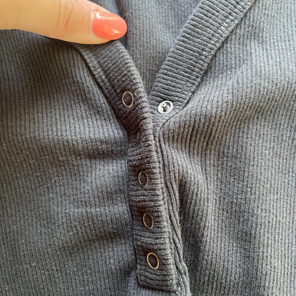 Abercombie Soft Rib Button Tank - Picture 3 of 4